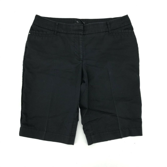 White House Black Market Bermuda Shorts Sz 4 Black